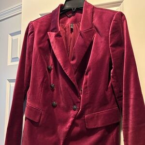 Women's Velvet Double-Breasted Jacket